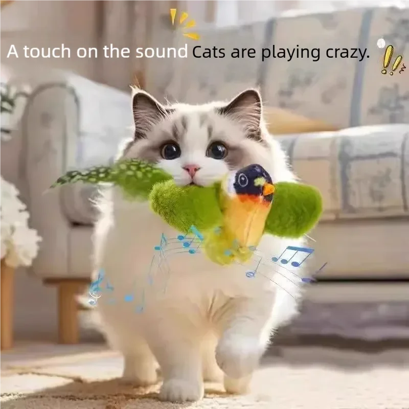 Interactive Cat Toy Electric Simulation Bird