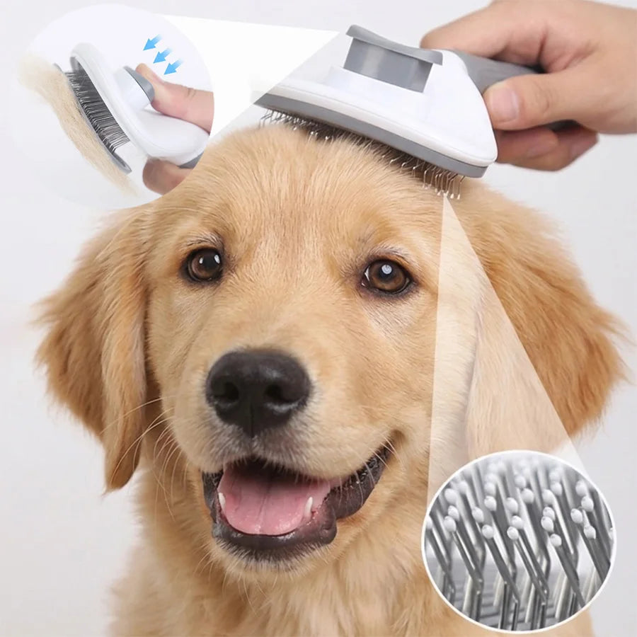 Self-Cleaning Pet Slicker Brush