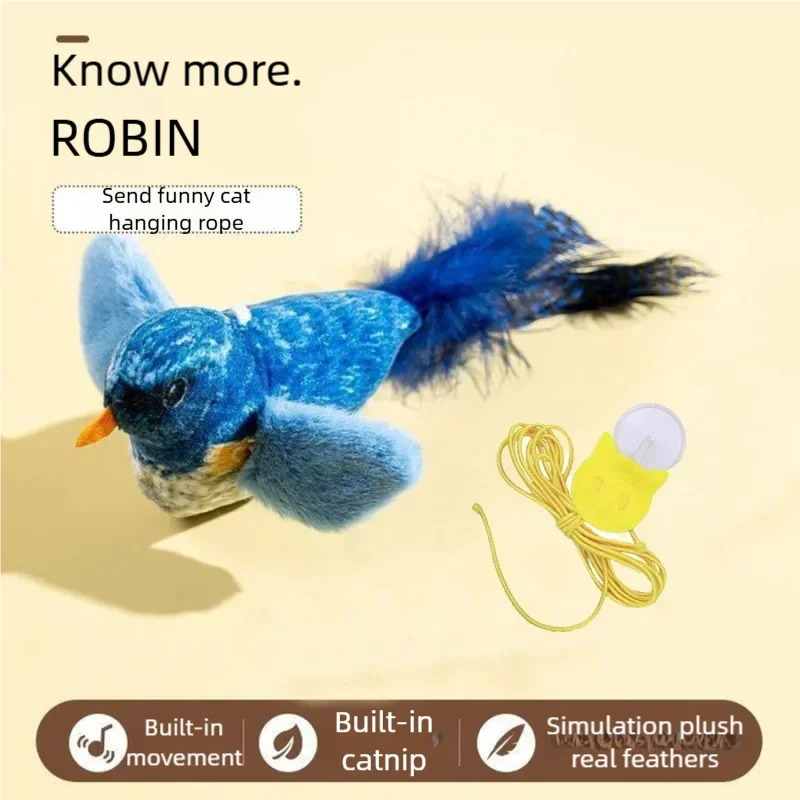 Interactive Cat Toy Electric Simulation Bird