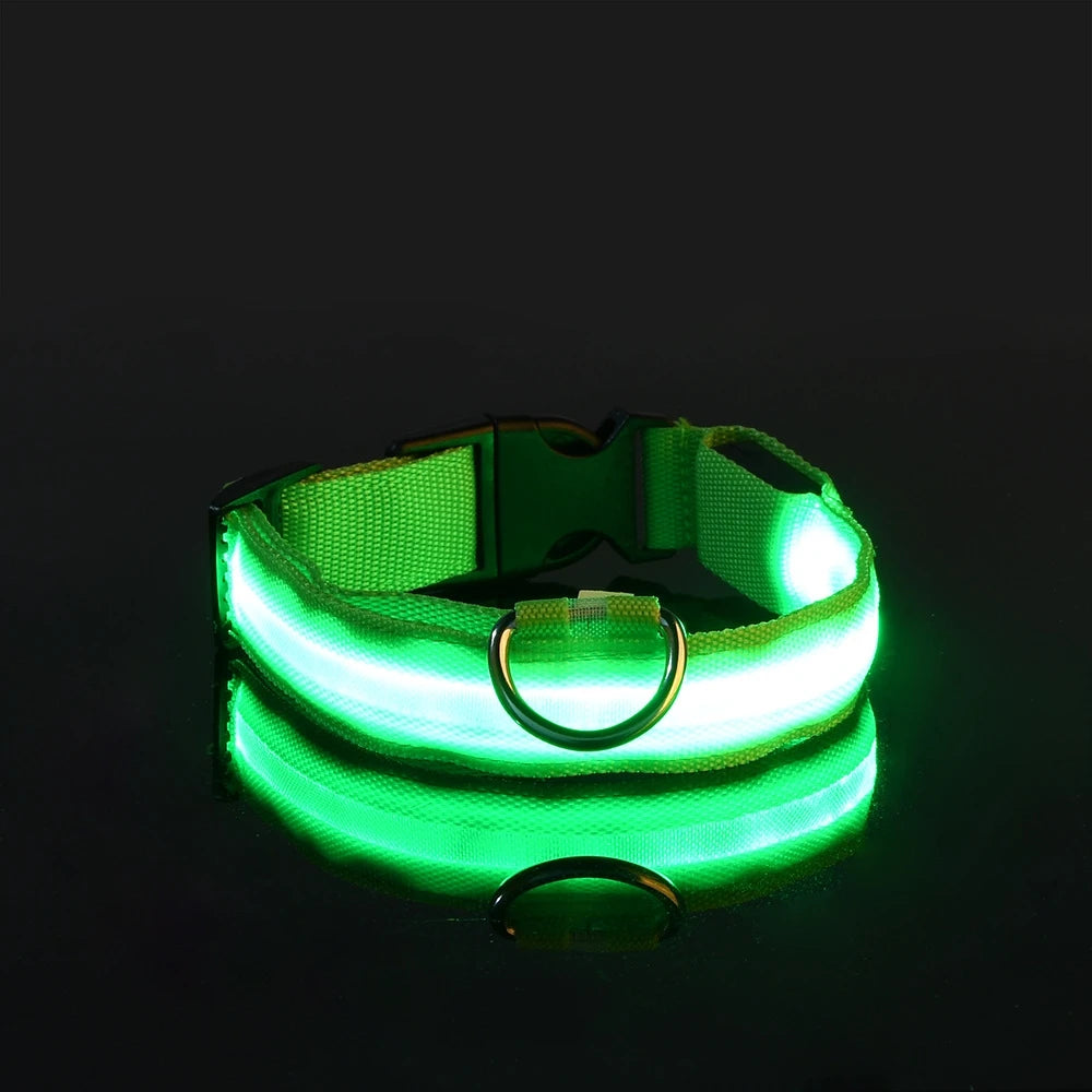 Nylon LED Night Safety Flashing  dog collar
