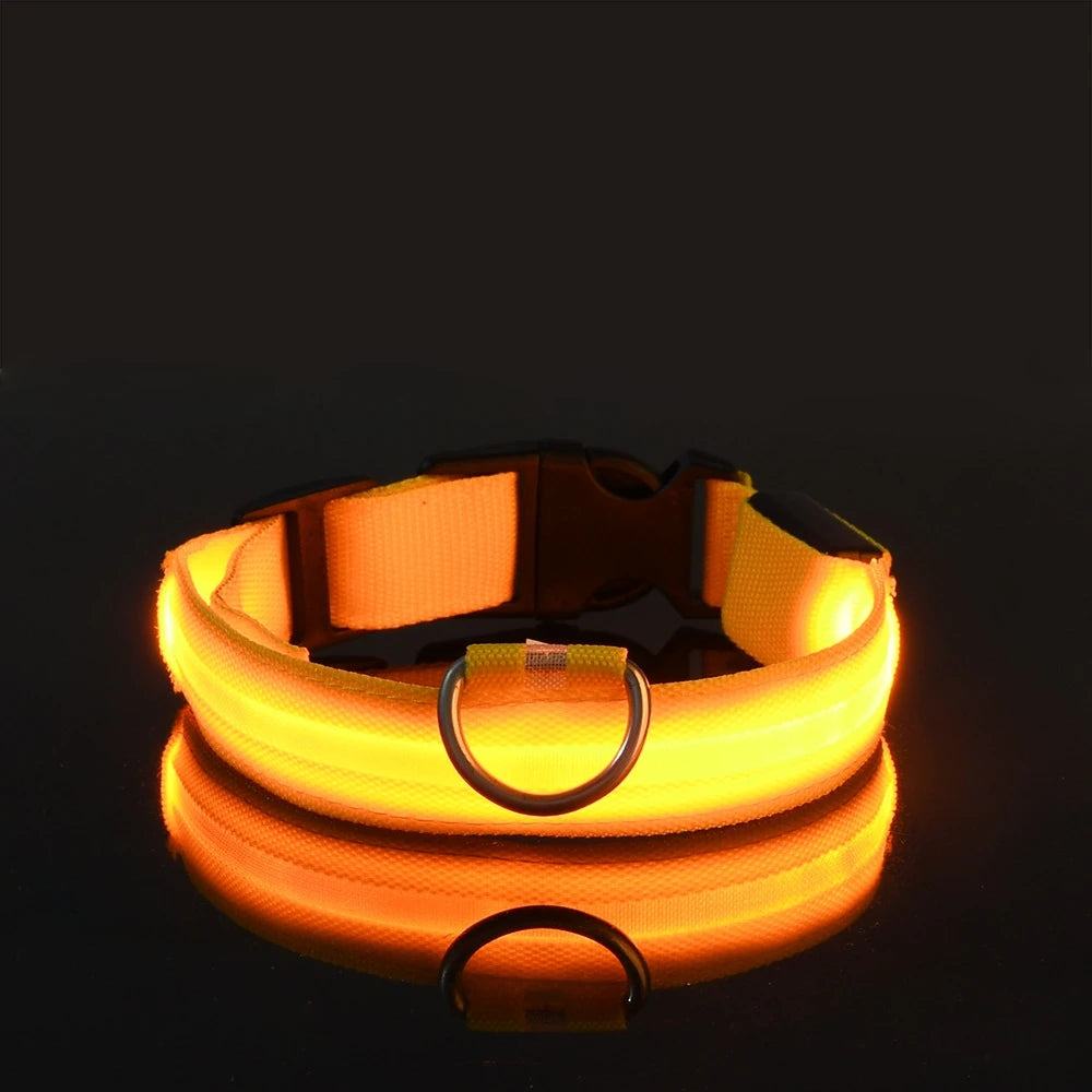 Nylon LED Night Safety Flashing  dog collar