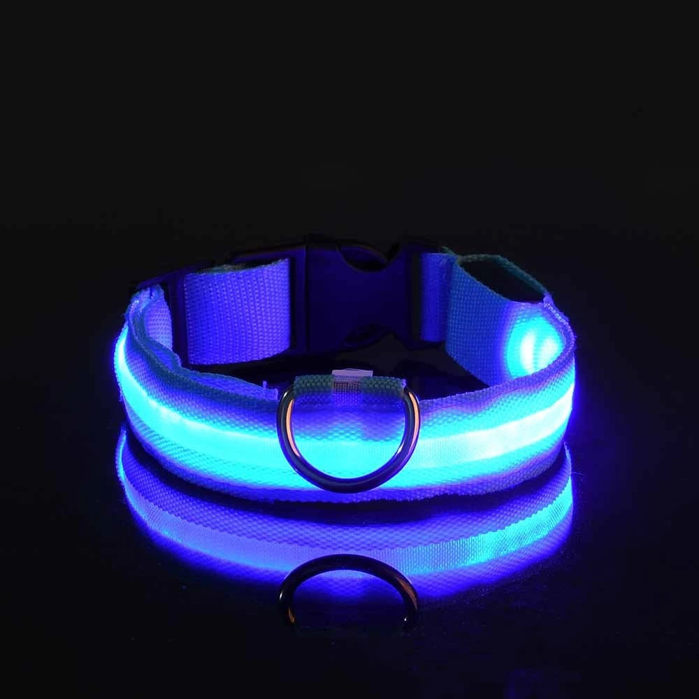 Nylon LED Night Safety Flashing  dog collar