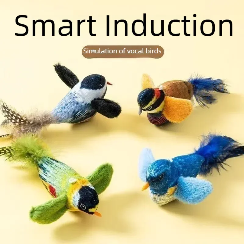 Interactive Cat Toy Electric Simulation Bird