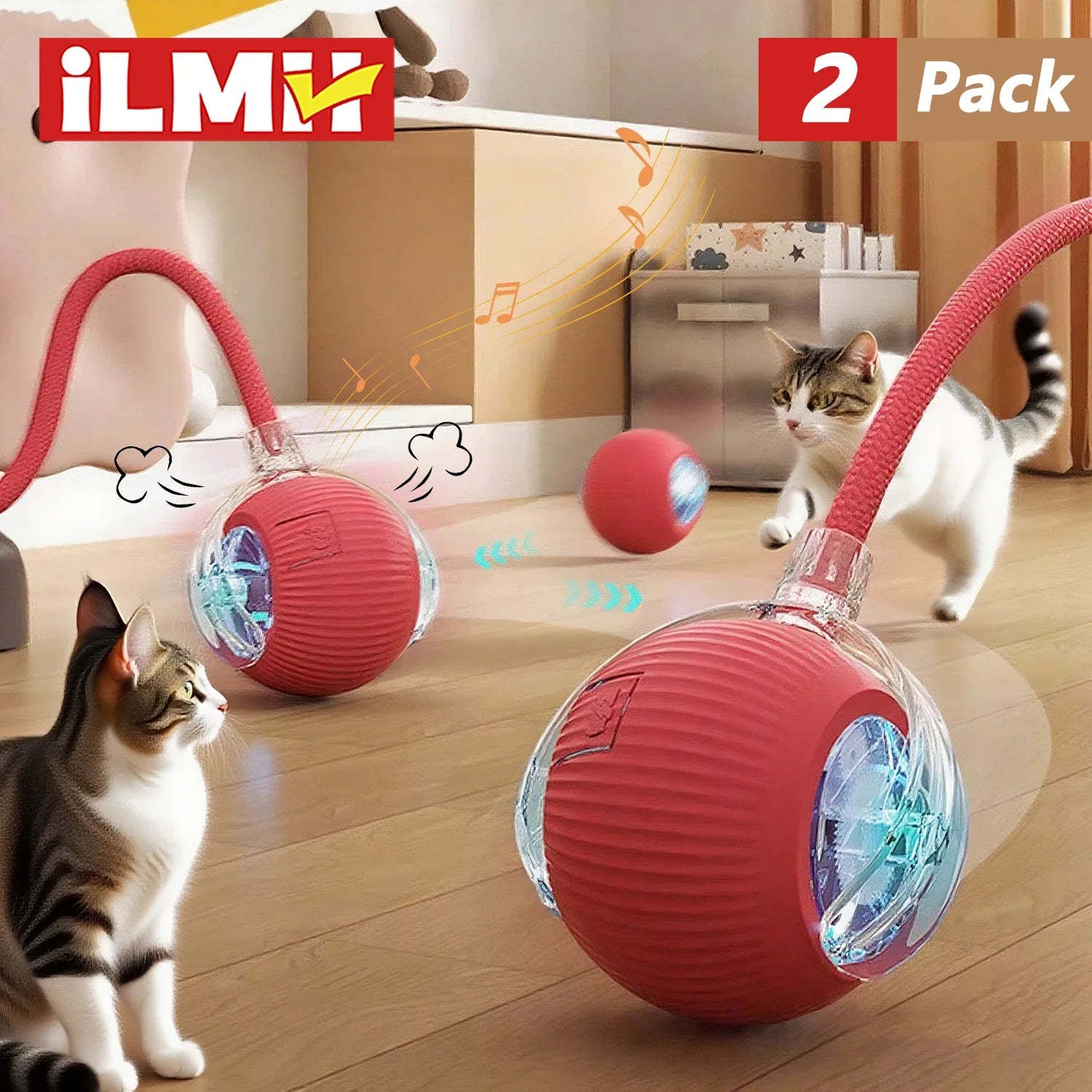 Dog Cat Interactive Ball. Automatic Rolling Ball