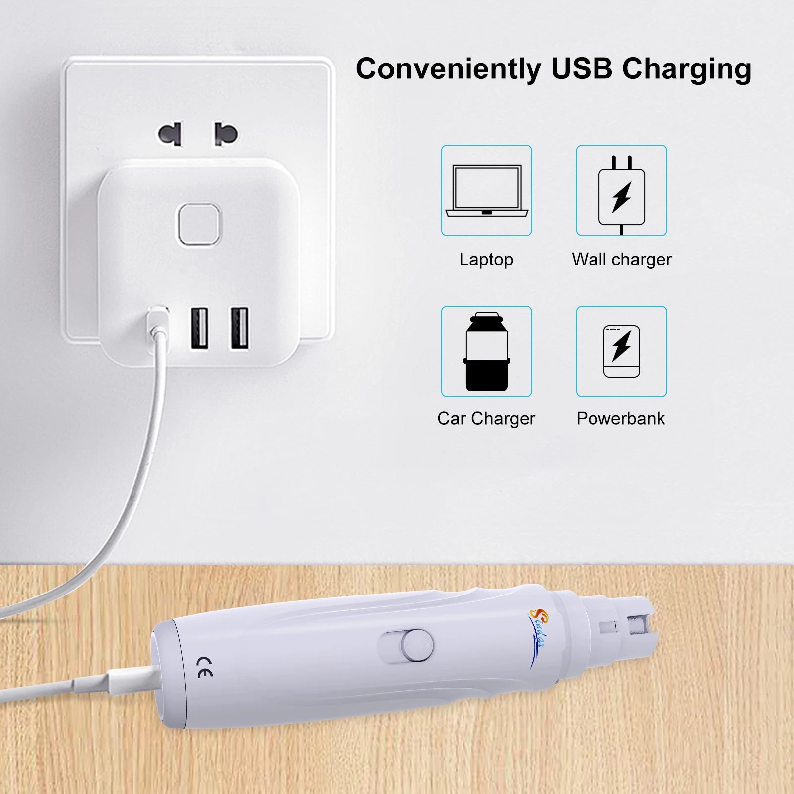 Dog Nail Grinder USB charge