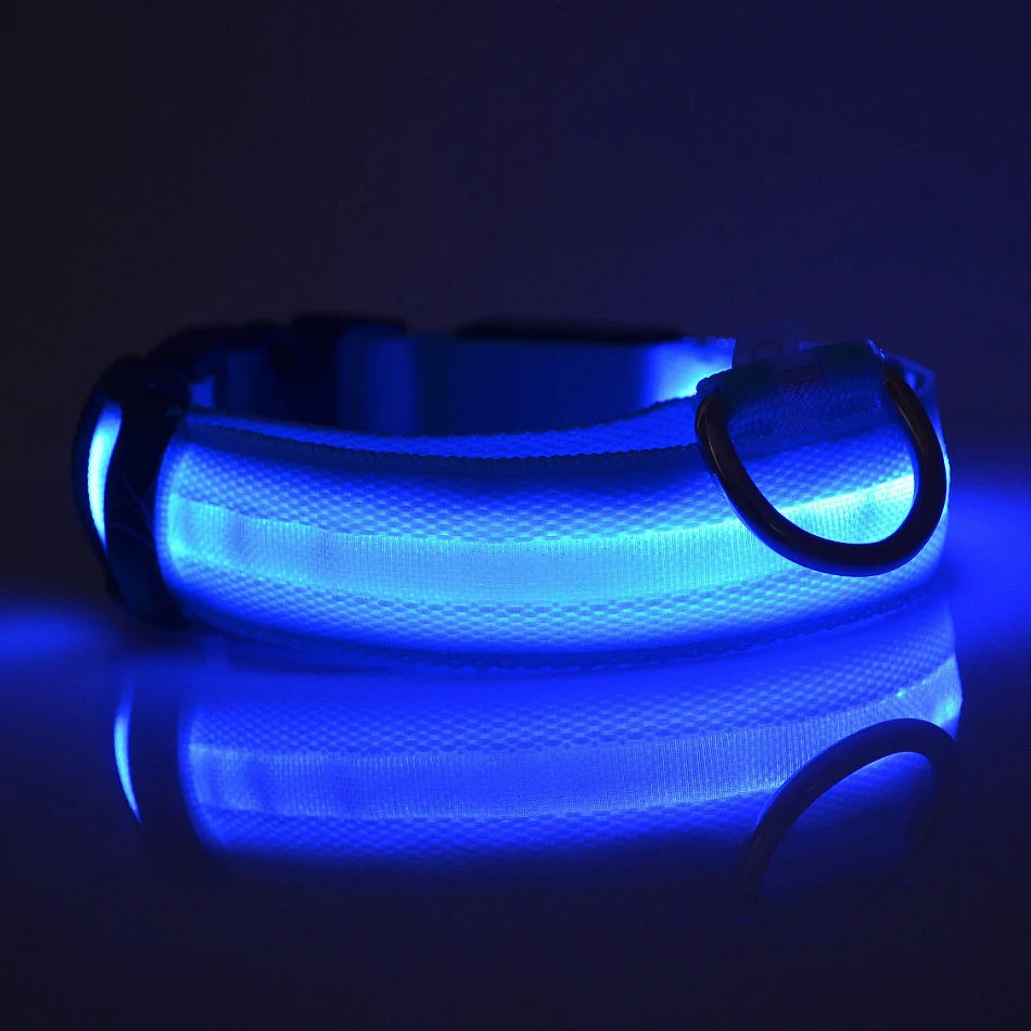 Nylon LED Night Safety Flashing  dog collar