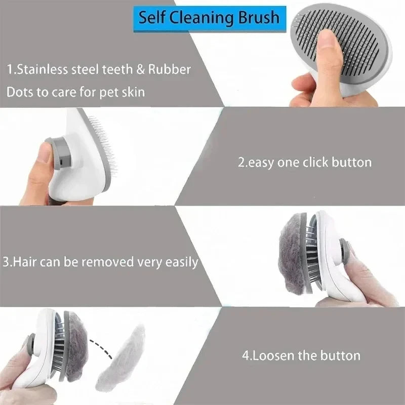 FurEase ProBrush™ – Self-Cleaning Pet Grooming Tool
