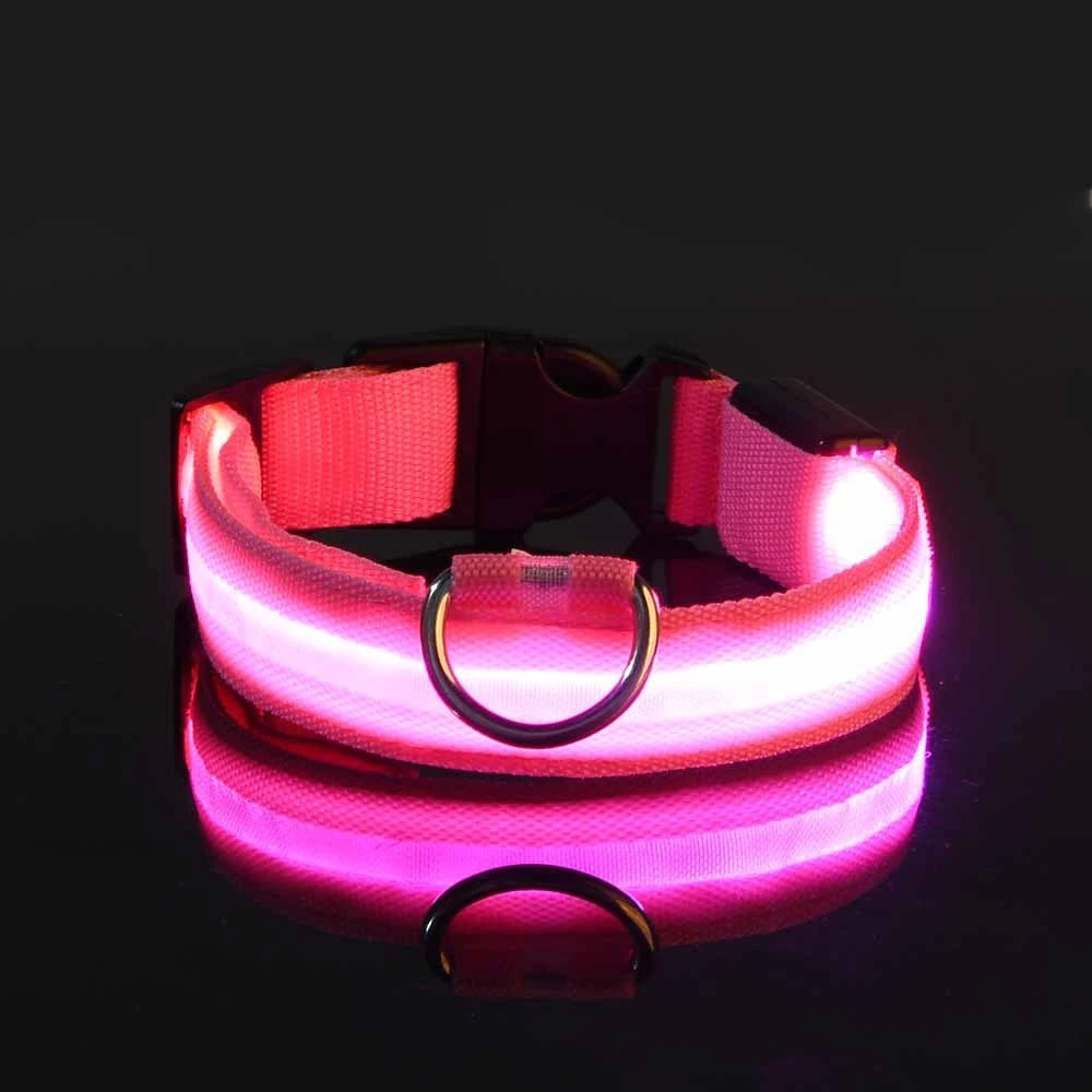 Nylon LED Night Safety Flashing  dog collar