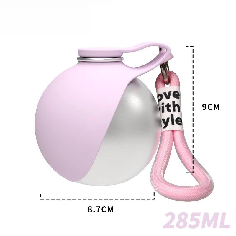 Dog Water Bottle with Removable Silicone Bowl