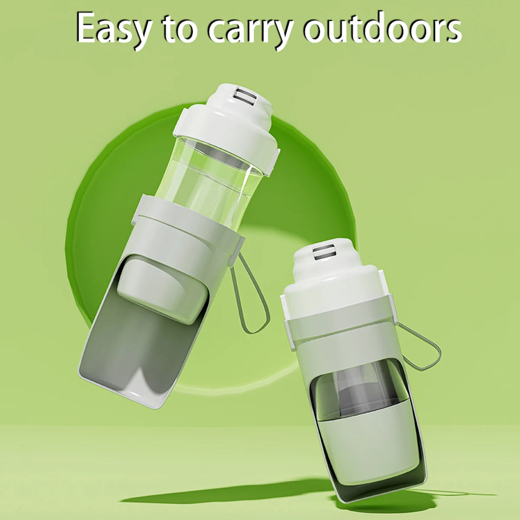 Portable Dog Cat Water Bottle with Storage Food and Water Container