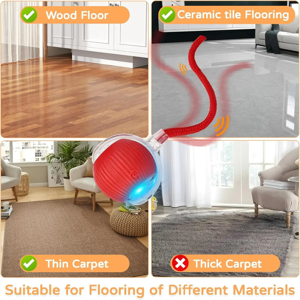 Dog Cat Interactive Ball. Automatic Rolling Ball