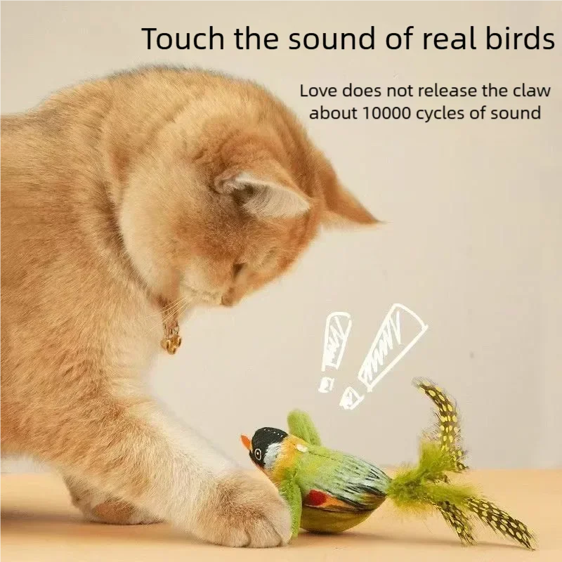 Interactive Cat Toy Electric Simulation Bird