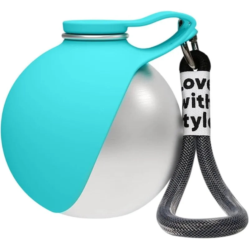 Dog Water Bottle with Removable Silicone Bowl