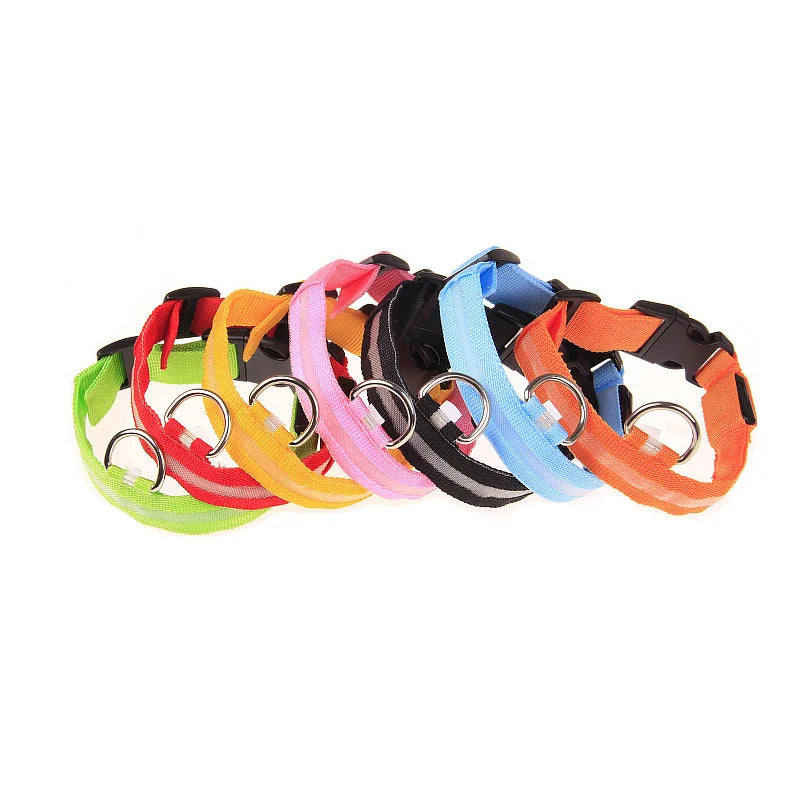 Nylon LED Night Safety Flashing  dog collar
