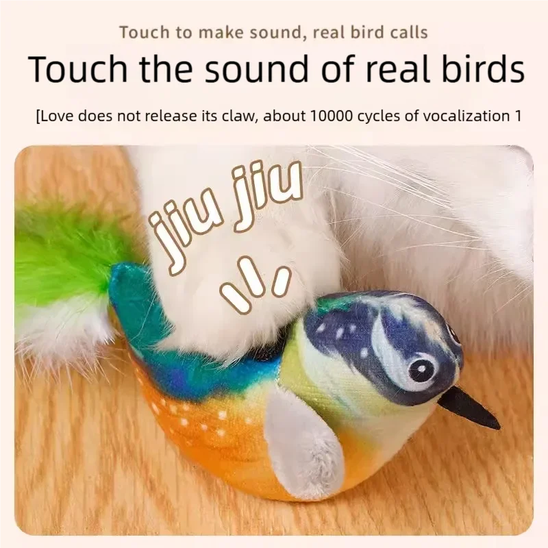 Interactive Cat Toy Electric Simulation Bird