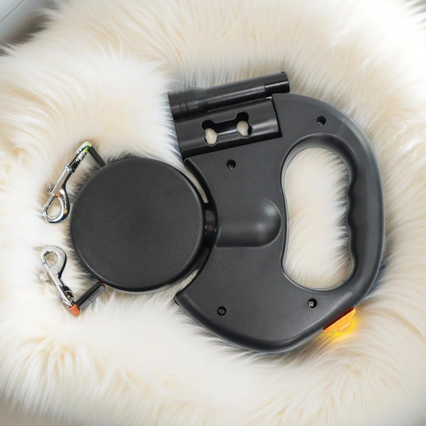 Retractable Dual Dog Leash with LED Light